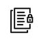 Secret Documents Icon. Vector icons on a white background. Trendy linear icon. Icon for website and print. Logo, emblem, symbol. I