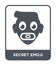 secret emoji icon in trendy design style. secret emoji icon isolated on white background. secret emoji vector icon simple and
