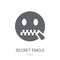 Secret emoji icon. Trendy Secret emoji logo concept on white background from Emoji collection