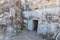 The secret entrance near the north-eastern entrance to the Nimrod Fortress located in Upper Galilee in northern Israel on the bord