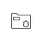 Secret files folder line icon