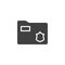 Secret files folder vector icon