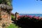 The secret garden, View from Mexican artifact garden, of Pacific Ocean,