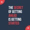 The secret of getting ahead design banner
