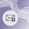 Secret mail icon on purple abstract modern background. The lines in all directions. With room for your advertising.