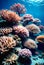 Secret ocean underwater world teeming with colorful coral reefs