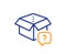 Secret package line icon. Unknown delivery box sign. Vector