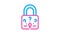 secret padlock color icon animation