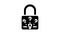 secret padlock glyph icon animation