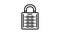 secret padlock line icon animation