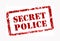 Secret police stamp imprint over whitebackground . Vector