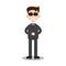 Secret service agent. Vector illustration