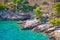 Secret turquoise beach on Brac island