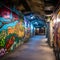 Secret underground passage in Oslo leading to a vibrant hidden market