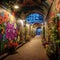 Secret underground passage in Oslo leading to a vibrant hidden market