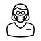 Secretary Wearing mask Vector Icon which can easily modify or edit