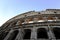 A section of the facade of the Colosseum Flavian Amphitheatre in Rome, Lazio, Italy