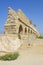 A section of the magnificent ancient Roman aquaduct, where it crosses the Mediterranean beach at Ceaserea Maritima in Israel