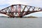 Section of steel cantilever bridge with scaffold