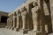 A section of the Theatrical Porticoed Courtyard at Karnak Temple.