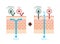 Sectional view of atopic dermatitis and normal skin / Comparative vector illustration