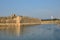 Sections of wall and moat with water at Jaffna Fort Sri Lanka