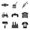 Sector icons set, simple style