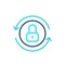 Secure access vector icon on white