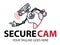 Secure Camera logo designs concept. Ð¡yborg camera climbs out of the portal and finds the intruder