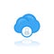 Secure cloud access, data protection vector icon
