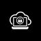 Secure Cloud Access Icon. Flat Design.