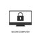 Secure computer icon