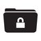 Secure confidential files folder vector icon paper documents access and private lock concept secret data symbol for graphic design