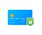 Secure credit card transaction. Payment protection concepts, Secure payment. Vector illustration.
