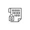 Secure data line icon