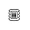 Secure Database Icon. Flat Design