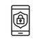 Secure Device icon vector image. Suitable for mobile apps, web apps and print media.