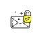 Secure email line icon