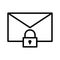 Secure email thin line vector icon