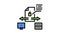 secure file upload computer server color icon animation