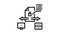 secure file upload computer server line icon animation