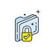 Secure folder line icon