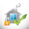 Secure home illustration design