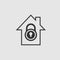 Secure home vector icon eps 10.
