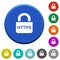 Secure http protocol beveled buttons