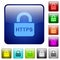 Secure http protocol color square buttons