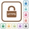 Secure https protocol simple icons