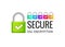 Secure internet connection SSL icon. Isolated secured lock access to internet illustration design. SSL safe guard