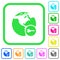 Secure internet surfing vivid colored flat icons