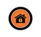 secure and lock house icon vector logo design